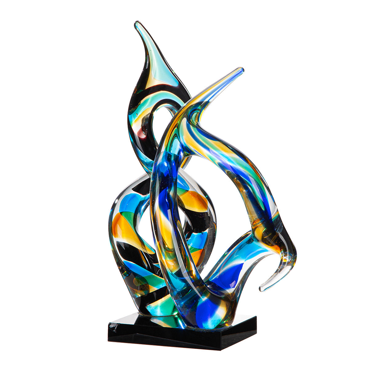 Sculptuur „Dakar“ - handgemaakt - glas - 16x21x33cm