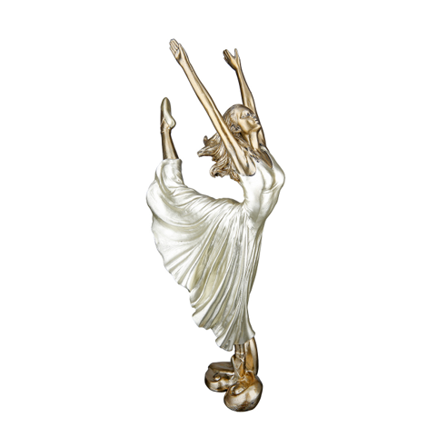 Beeld Ballerina - goud / champagne - 8x14x31,5cm