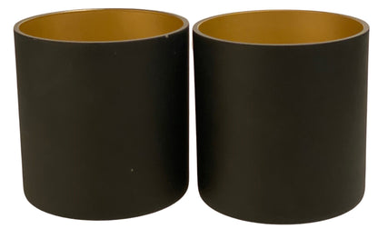 Kaarshouder Celtic XS black gold Ø12 x H12 cm (set van 2 stuks)