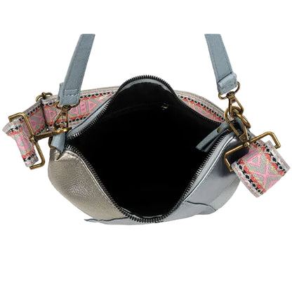 Binnenkant blauwe crossbody tas Columbia met royaal hoofdvak – GlamourGift