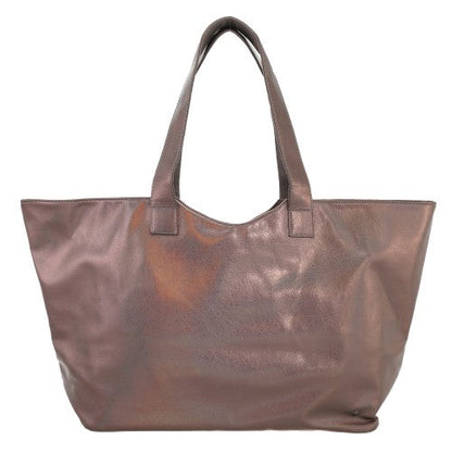 Bronzen metallic shopper Krabi voorkant, glanzend PU leer – GlamourGift